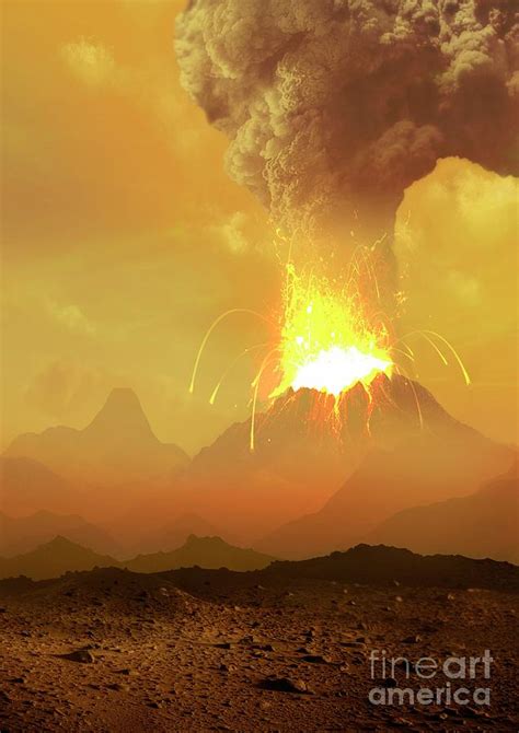 Volcanoes On Venus Photograph by Mark Garlick/science Photo Library