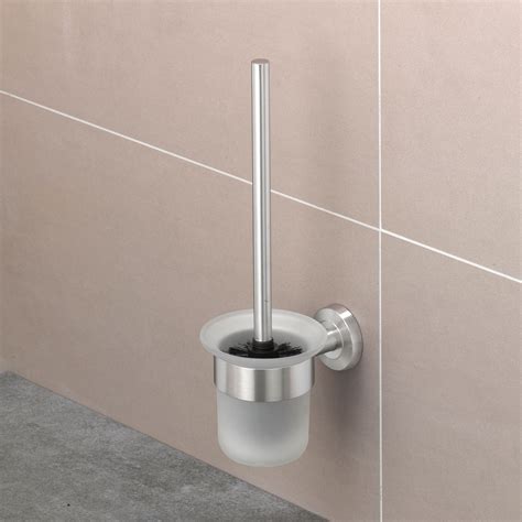 Amare Wc B Rste Toilettenb Rste Mit Glasbeh Lter Mit Wandhalter