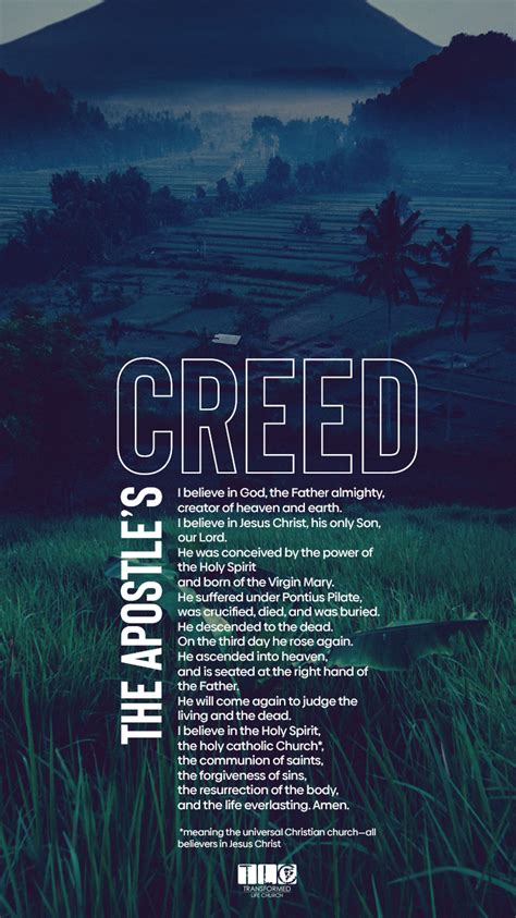 Apostles Creed Background