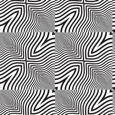 Black and White Op Art Design, Vector Seamless Pattern Backgroun ...