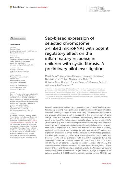 Pdf Sex Biased Expression Of Selected Chromosome X Linked Micrornas With Potent Regulatory