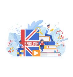 English language - modern colorful isometric Vector Image