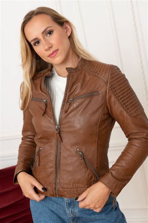 Damen Jacke Oakwood HILLS 6 COGNAC 507 Leder Jack De