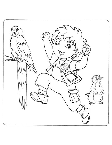 Dibujo De Go Diego Go Para Colorear Y Pintar 14708