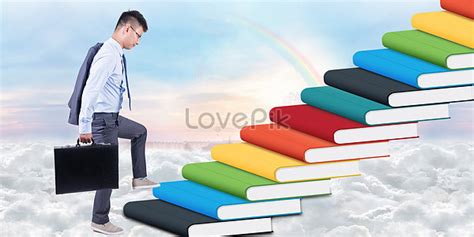 Books are the ladder of progress creative image_picture free download ...
