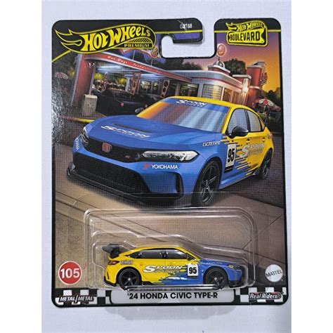 Hot Wheels 24 Honda Civic Type R Spoon Boulevard Free Protector Shopee Malaysia