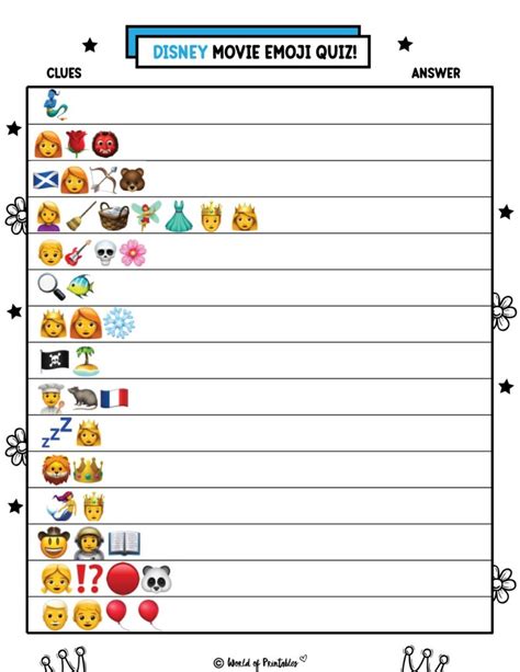 Printable Emoji Quiz With Answers World Of Printables