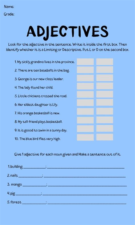 Adjectives Liveworksheets 2896432 Adjective Lesson 2 New Ms20233