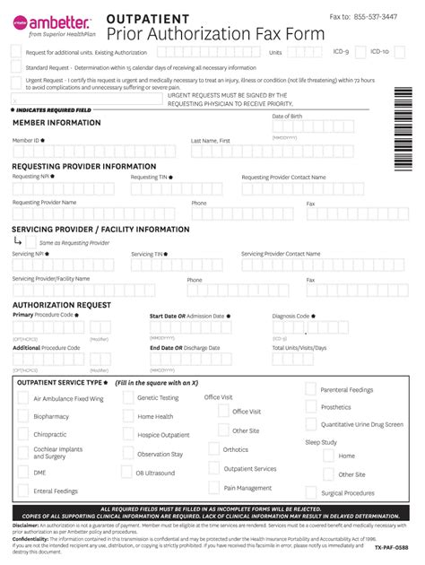 2013 Ambetter Outpatient Authorization Form Fill Online Printable