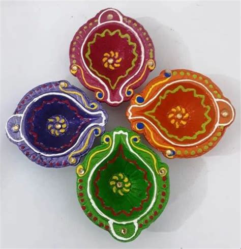 Clay Round Diwali Diya Art 1, Finish Type: Hand Made at Rs 199 in Karnal