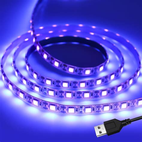 Uv Black Led Light Strip Usb 2M 6 6Ft 5V Smd5050 Leds 395Nm 405Nm