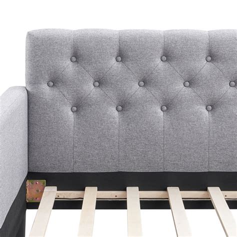 Luxeo Taylor Twin Size Upholstered Gray Day Bed Wayfair