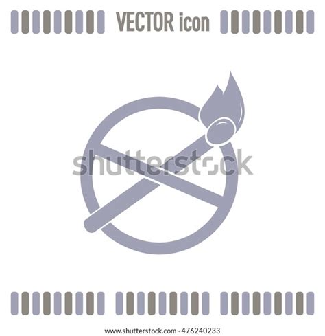 No Naked Flame Warning Sign Vector