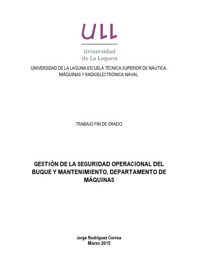 GESTIÓN DE LA SEGURIDAD OPERACIONAL DE LOS BUQUES