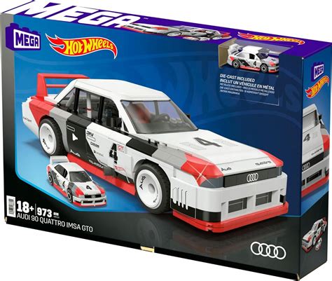 KLOCKI MEGA HOT WHEELS Audi Quattro IMSA GTO Kolekcjonerski Pojazd Autko