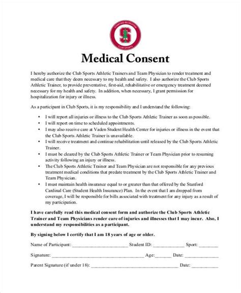 Free 8 Medical Consent Sample Forms In Pdf Ms Word Excel