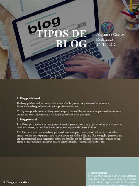 Tipos De Blog Alejandra Quiroz Pdf Blog Marca