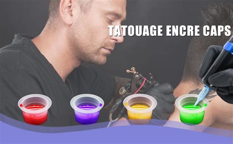 Pcs Gobelets Pour Encre De Tatouage Caps Emalla Jetable Encre De