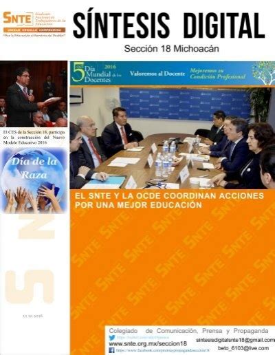 El Snte Y La Ocde Coordinan Acciones Por Una Mejor Educaci N