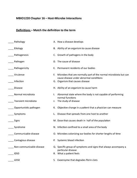 Chapter Study Materials Mbio Chapter Host Microbe