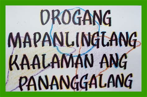 Slogan About Drugs Prevention Tagalog Quotes Trending Update