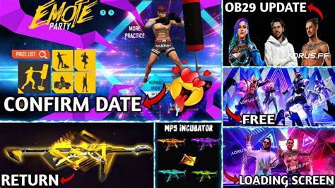 Emote Party Event Kab Aayega Free Fire New Event Pokar MP40 Return