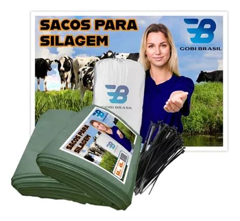 Saco Para Silagem 55x110cm 400 Un 400 Abç 200 Micras Frete grátis