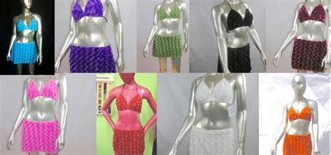 Cuddly Black Furkini Faux Fur Bikini Top And Mini Skirt Set X Small Small Medium Large Faux