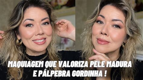 MAKE LEVE PERFEITA PARA PELE MADURA E PÁLPEBRA GORDINHA YouTube