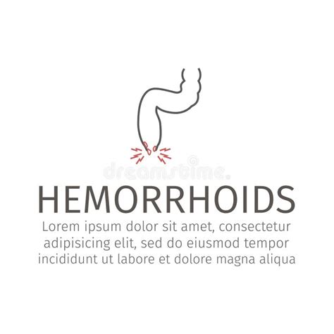 Hemorrhoids Line Icon Infographics Vector Signs For Web Graphics