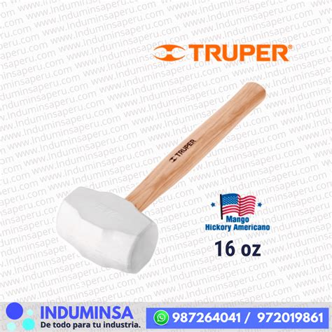 Martillo de Goma de 16 oz TRUPER 16931 - INDUMINSA