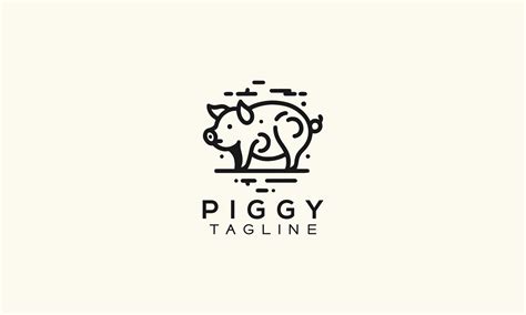 Pig Vector Logo Icon Minimalistic Line Art 32408471 Vector Art At Vecteezy