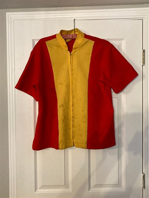 Vintage Burger King Employee Uniform Zippered Res Yellow Shirt - Etsy