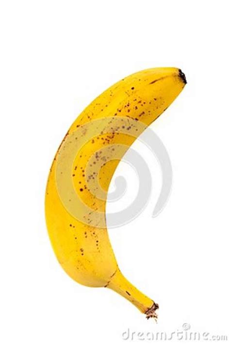 One Ripe Banana Isolated On White Background Stock Image Image Of