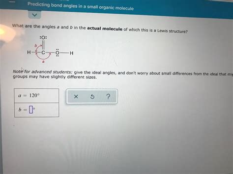 Solved Predicting Bond Angles In A Small Organic Molecule