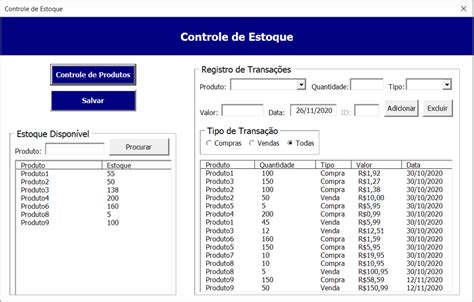 Controle De Estoque No Vba