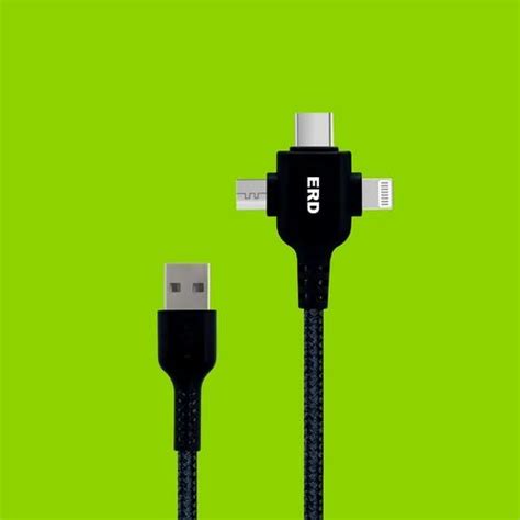 Black Erd Uc Fast Charging Braided Metal Data Cable At Rs Piece