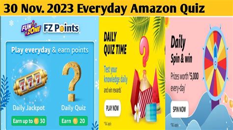 Amazon FZ Coins Quiz Answers Today Amazon Quiz Answers Today 30 Nov