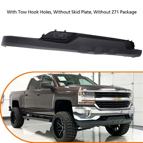 For Silverado 1500 2016 2019 Front Bumper Valance Wo Tow Hook Holes Wo Z71 Ebay