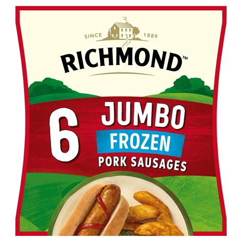 Richmond 6 Jumbo Pork Sausages 540g Sausages Iceland Foods