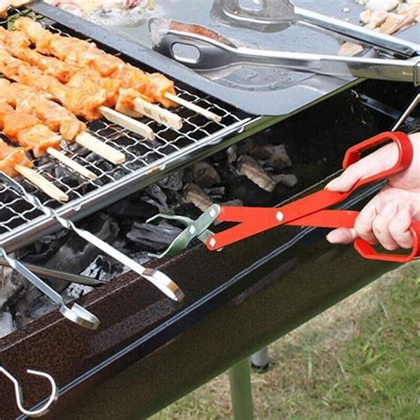 Bbq Charcoal Tong Barbecue Carbon Clamp Aluminum Plier Grilled Food