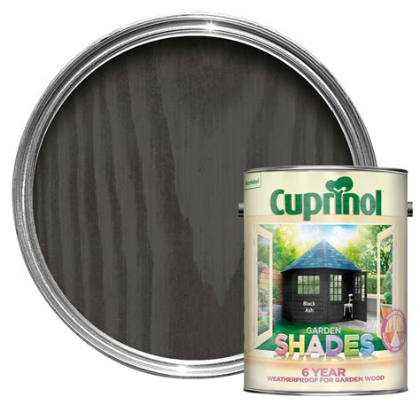 Cuprinol Garden Shades Black Ash Matt Wood Paint 5l Departments Diy At Bandq