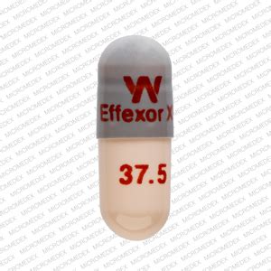 W Effexor Xr Pill Gray Peach Capsule Oblong Pill Identifier