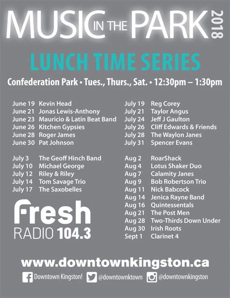 Music in the Park- Lunchtime Series | 104.3 Fresh Radio