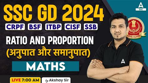 Ssc Gd Ssc Gd Math Class By Akshay Sir Ssc Gd Maths Ratio And