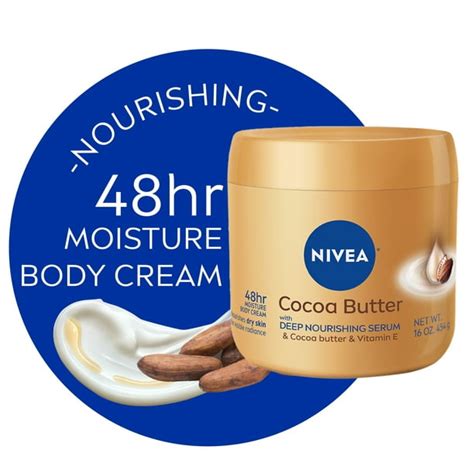 Nivea Cocoa Butter Body Cream With Deep Nourishing Serum 16 Ounce