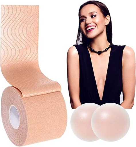 Buy Zeena Double Sided Boob Tape With Nipple Cover Nude Push Up Lifting Tape Fit For Any