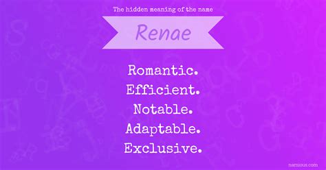 The Meaning Of Name Renee