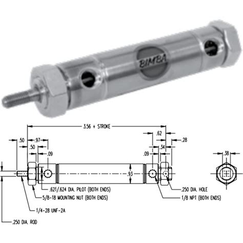 063 Dxp Pneumatic Cylinders Imi Bimba Heitek Automation