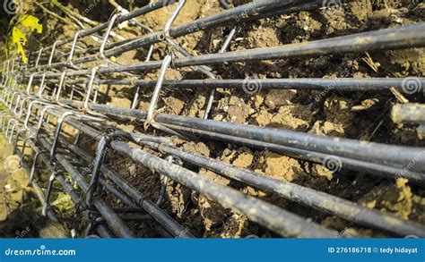 Stirrup Reinforcement At Reinforced Concrete Column Stock Photo Image